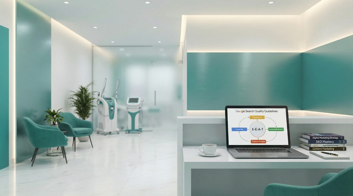 E-E-A-T optimisation guide showing Experience, Expertise, Authoritativeness, and Trustworthiness signals for SEO