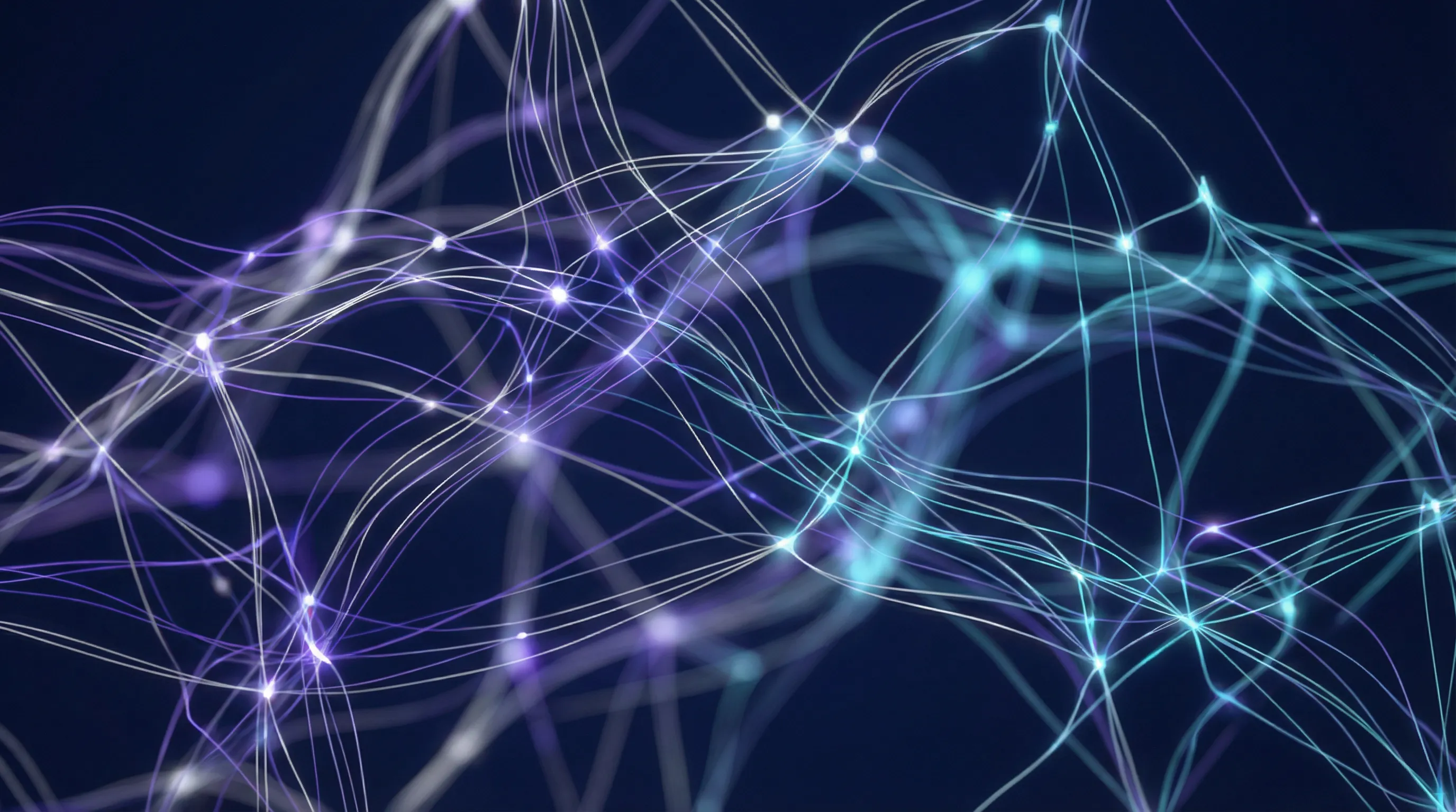 Abstract luminous network representing digital communication and growth partnership