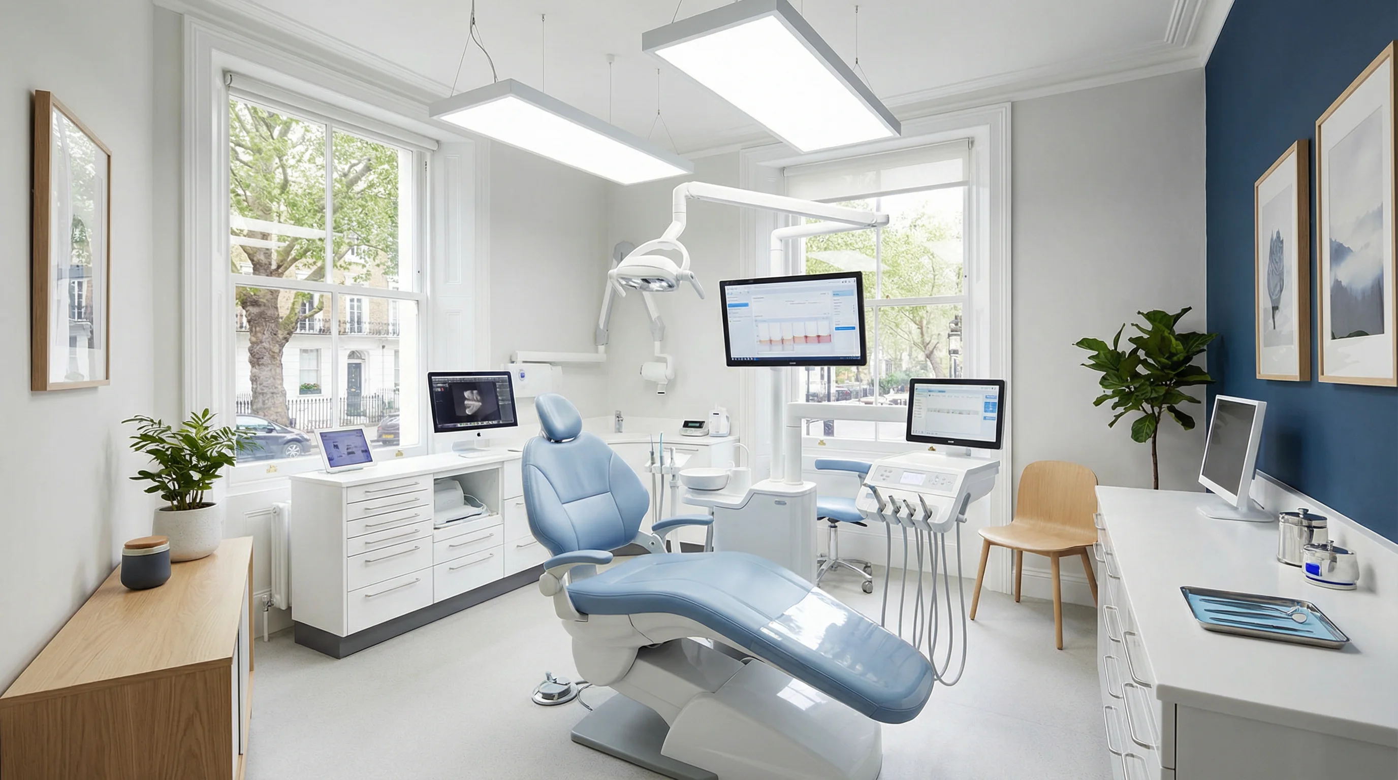 Contemporary dental practice with state-of-the-art equipment and welcoming patient environment in London